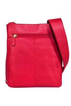 Radley London - Red Leather Shoulder Bag w/ Dog Logo Charm