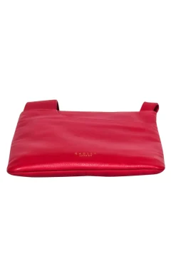Radley London - Red Leather Shoulder Bag w/ Dog Logo Charm