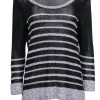 Rag & Bone - Black & Grey Striped Knit Sweater Sz M