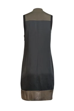 Rag & Bone - Black & Olive Mock Neck Sleeveless Dress Sz M