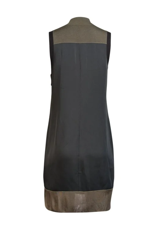 Rag & Bone - Black & Olive Mock Neck Sleeveless Dress Sz M