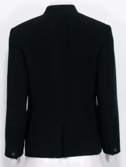Rag & Bone - Black Blazer w/ Lamb Leather Lapel Sz 6