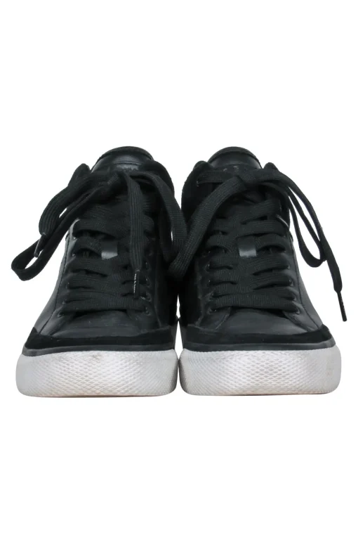 Rag & Bone - Black Leather & Suede High Top Platform Sneakers Sz 6.5
