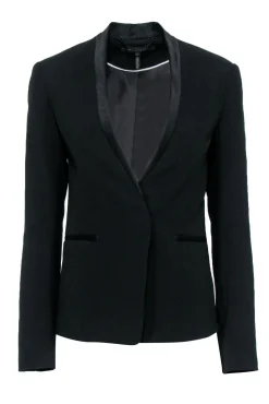 Rag & Bone - Black Satin Trim Fitted Blazer Sz 0
