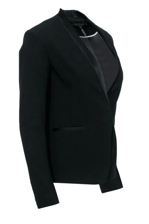Rag & Bone - Black Satin Trim Fitted Blazer Sz 0