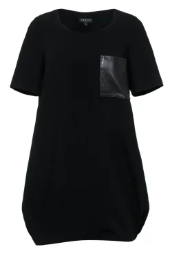 Rag & Bone - Black Shift Mini Dress w/ Leather Pocket Sz S