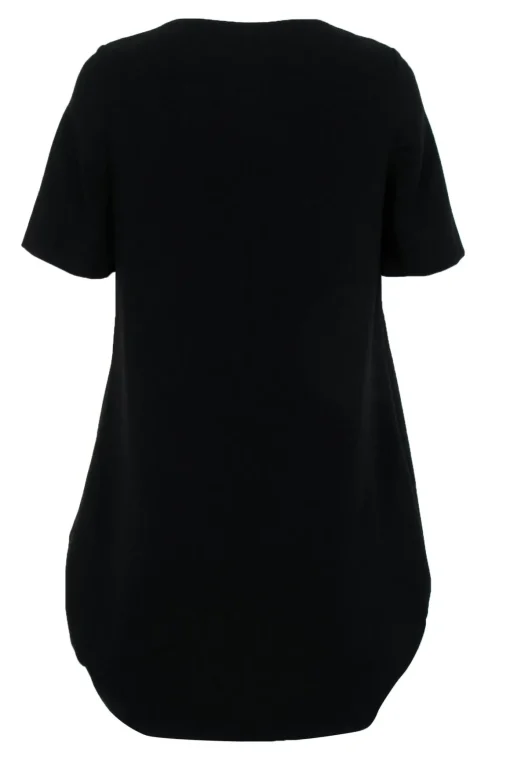 Rag & Bone - Black Shift Mini Dress w/ Leather Pocket Sz S