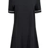 Rag & Bone - Black Short Sleeve Dress w/ White Ribbed Trim Sz S