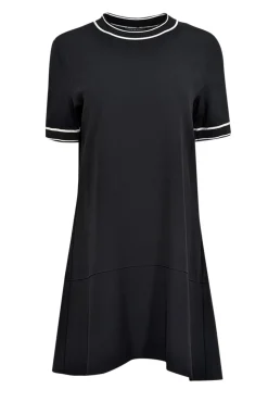 Rag & Bone - Black Short Sleeve Dress w/ White Ribbed Trim Sz S