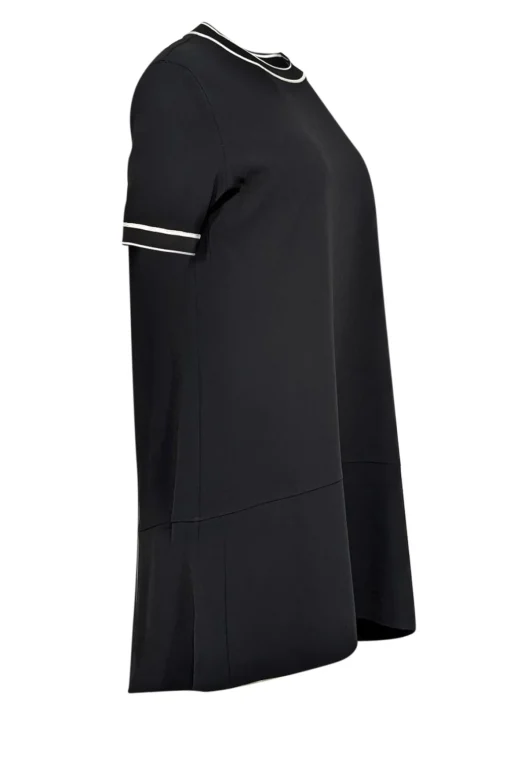 Rag & Bone - Black Short Sleeve Dress w/ White Ribbed Trim Sz S