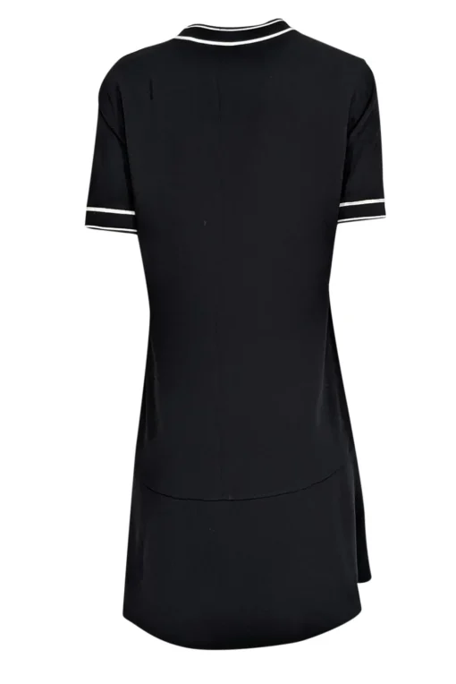 Rag & Bone - Black Short Sleeve Dress w/ White Ribbed Trim Sz S