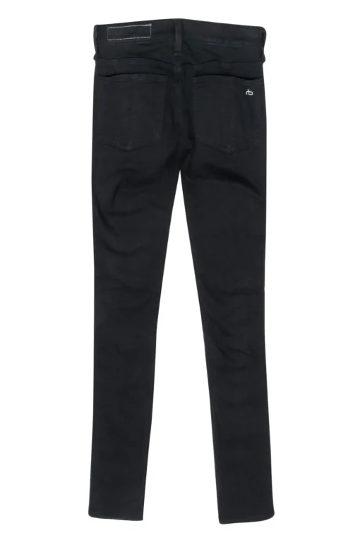 Rag & Bone - Black Skinny Jeans w/ White Side Stripes Sz 00