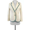 Rag & Bone - Cream & Teal Accent Wool Blazer Sz S