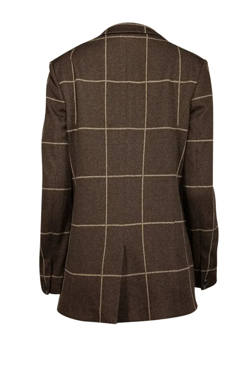 Rag & Bone - Dark Brown & Beige Check Knit Blazer Sz 6