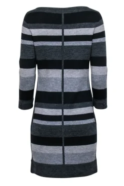 Rag & Bone - Grey & Black Stripe Wool Knit Dress Sz M