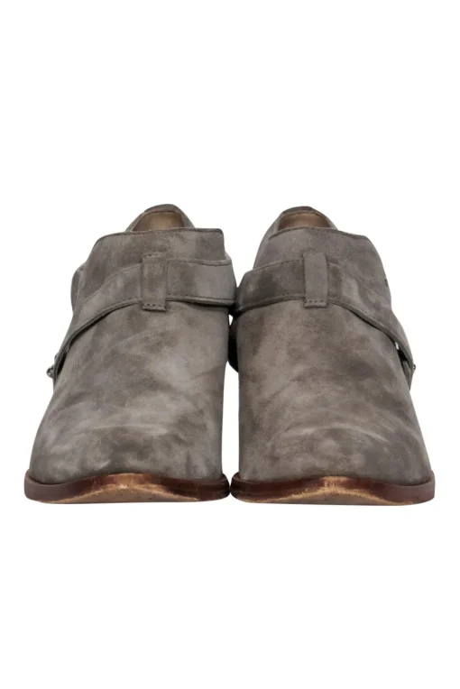 Rag & Bone - Grey Suede Heeled Ankle Booties Sz 8