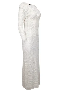 Rag & Bone - Ivory Long Sleeve Crochet Maxi Dress Sz M