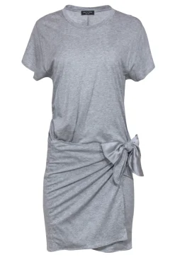 Rag & Bone - Light Grey Short Sleeve T-Shirt-Style Wrap Dress Sz