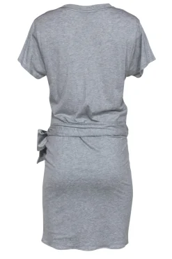 Rag & Bone - Light Grey Short Sleeve T-Shirt-Style Wrap Dress Sz