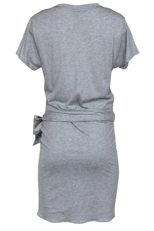 Rag & Bone - Light Grey Short Sleeve T-Shirt-Style Wrap Dress Sz
