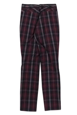 Rag & Bone - Maroon & Navy Plaid Skinny Pants Sz 0
