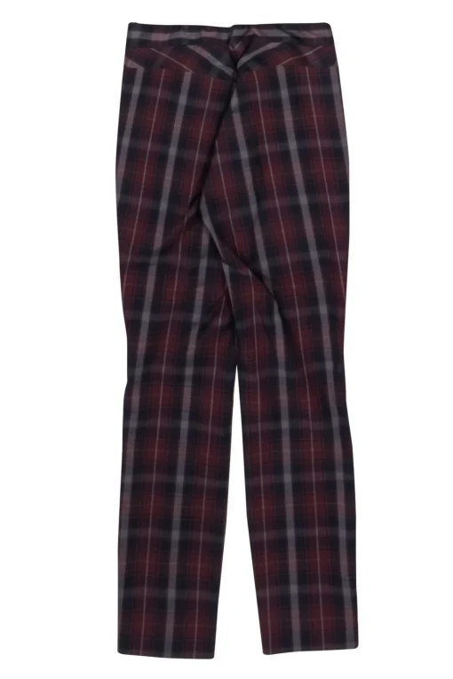 Rag & Bone - Maroon & Navy Plaid Skinny Pants Sz 0