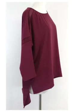 Rag & Bone - Maroon 3/4 Sleeve Oversized Top Sz S
