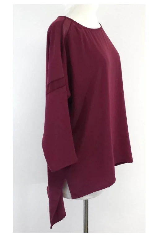 Rag & Bone - Maroon 3/4 Sleeve Oversized Top Sz S