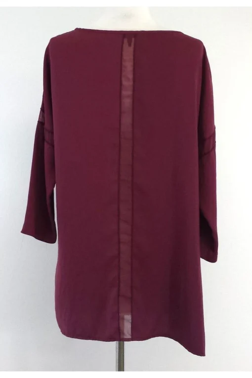 Rag & Bone - Maroon 3/4 Sleeve Oversized Top Sz S