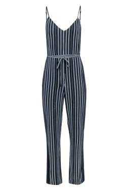 Rag & Bone - Navy & White Striped Sleeveless Jumpsuit w/ Tie Sz 0