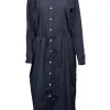 Rag & Bone - Navy Poplin Long Sleeve Shirtdress Sz M