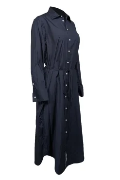 Rag & Bone - Navy Poplin Long Sleeve Shirtdress Sz M