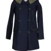 Rag & Bone - Navy w/ Shearling Collar Coat Sz 0