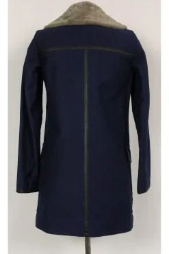 Rag & Bone - Navy w/ Shearling Collar Coat Sz 0