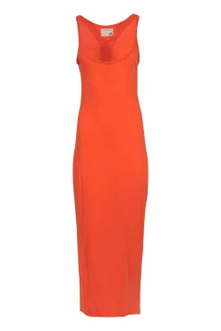 Rag & Bone - Orange Knit Sleeveless Maxi Dress w/ Racerback Cutout Detail Sz XS