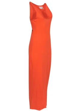 Rag & Bone - Orange Knit Sleeveless Maxi Dress w/ Racerback Cutout Detail Sz XS