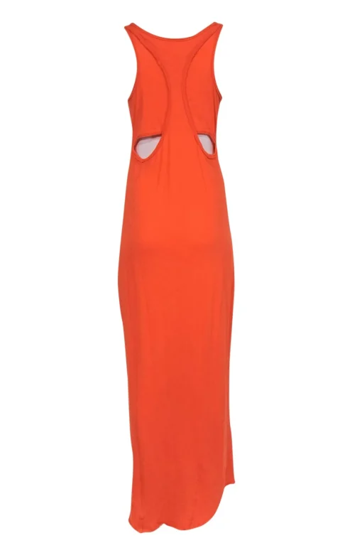 Rag & Bone - Orange Knit Sleeveless Maxi Dress w/ Racerback Cutout Detail Sz XS