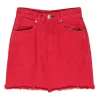 Rag & Bone - Red Denim Raw Hem Miniskirt Sz 23