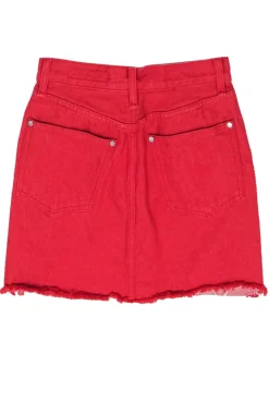 Rag & Bone - Red Denim Raw Hem Miniskirt Sz 23
