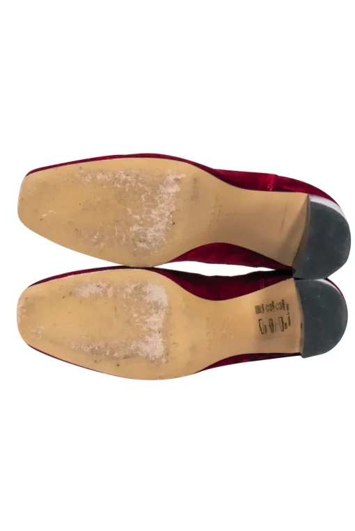 Rag & Bone - Red Velvet w/ Elastic Side Panel Ankle Boots Sz 6