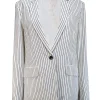 Rag & Bone - White & Black Striped Silk Blazer Sz 12