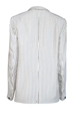 Rag & Bone - White & Black Striped Silk Blazer Sz 12