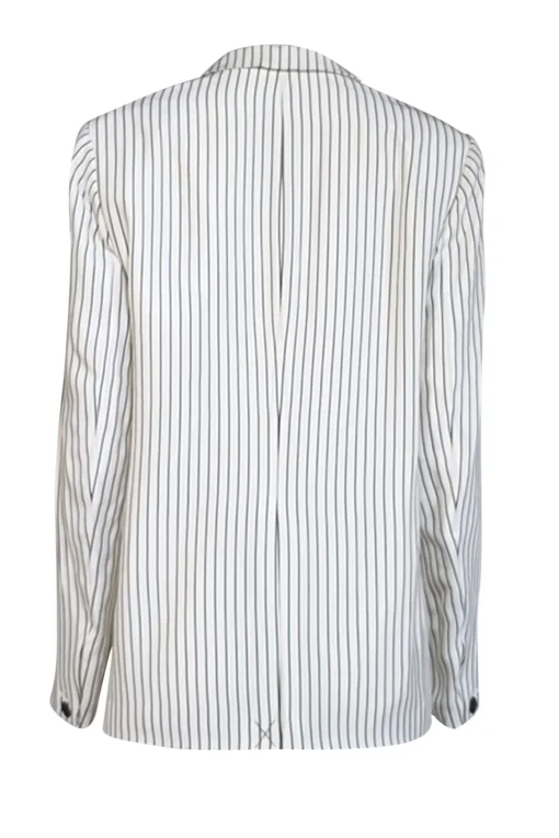 Rag & Bone - White & Black Striped Silk Blazer Sz 12