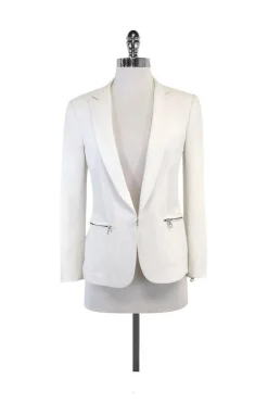 Rag & Bone - White Zipper Detail Blazer Sz 0