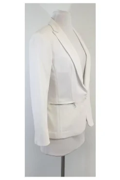 Rag & Bone - White Zipper Detail Blazer Sz 0