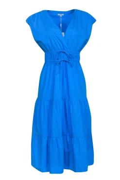 Rails - Blue Cotton Blend Tiered Midi Dress Sz M