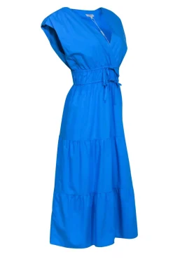 Rails - Blue Cotton Blend Tiered Midi Dress Sz M