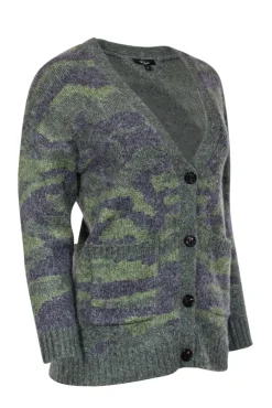 Rails - Green Camo Wool Blend Oversized Cardigan Sz S