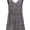 Rails - Grey Tiered Floral Print Mini Dress w/ Tie Shoulder Straps Sz XS