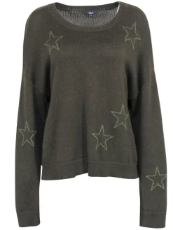 Rails - Olive Scoop Neck Star Sweater Sz L